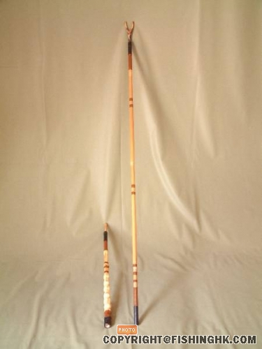 和竿へら手作り竹竿掛け2本継145ｃｍ (1).jpg